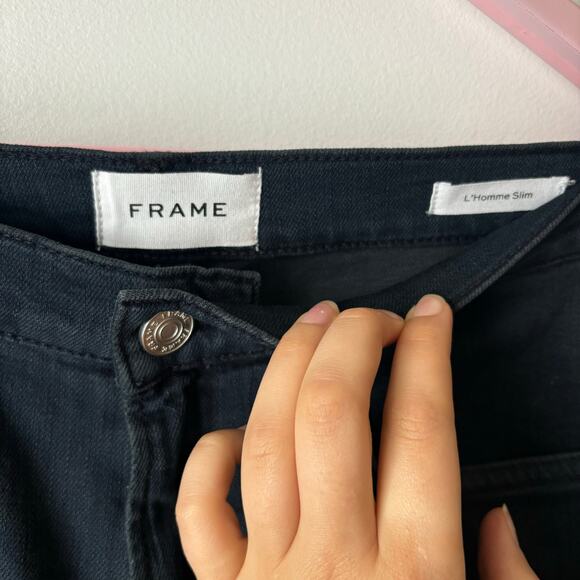 FRAME L'Homme Slim Black Jeans - Picture 2 of 7